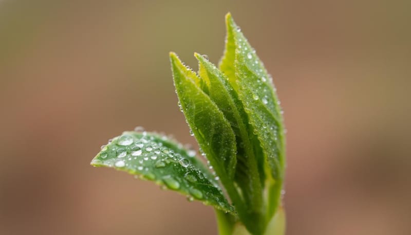 Plante en croissance, métaphore de renouveau